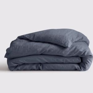 Quince European Linen Duvet Queen/Full Cover in Nightfall